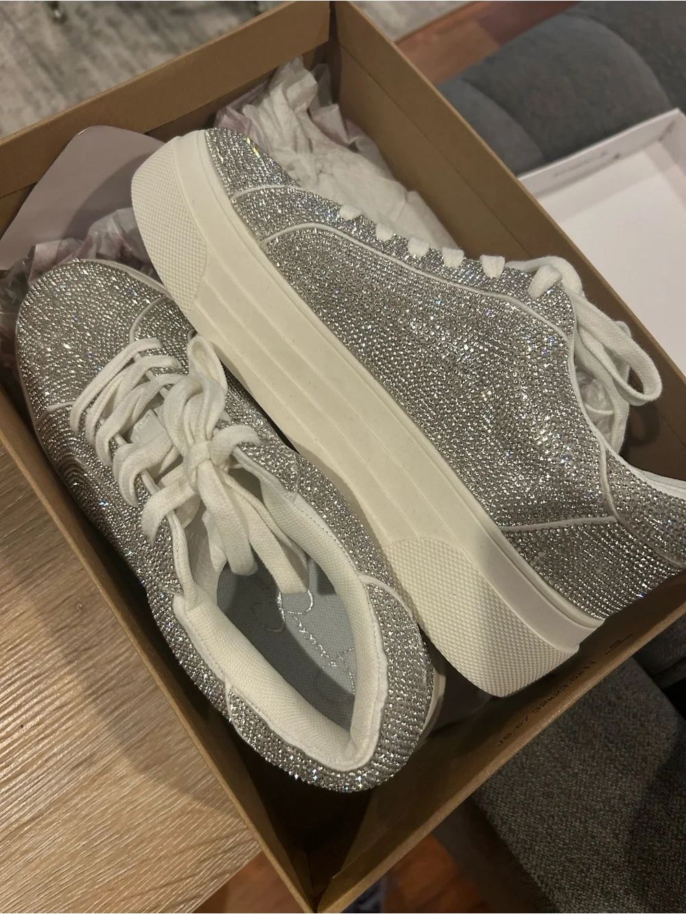 NWT Jessica Simpson Platform Sneakers - Sequined Women’s Shoes - size 8